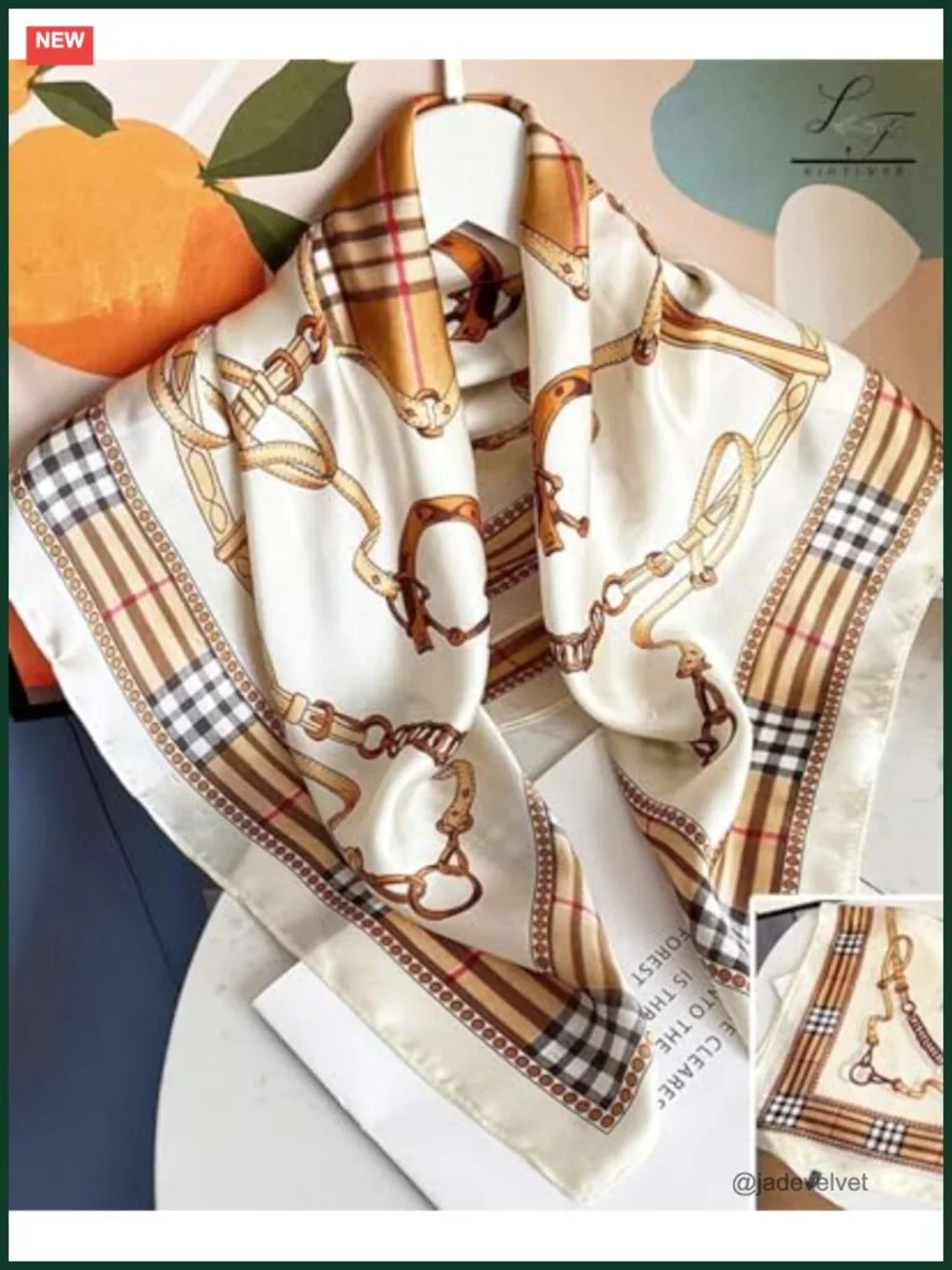 Satin Bandana Head Scarf, Lightweight Fashion Wrap, Multi-purpose Silk-like